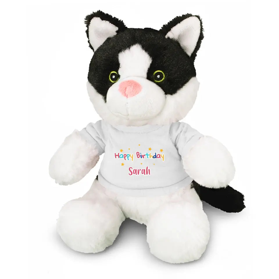 Personalised Cat Plush Toy With 