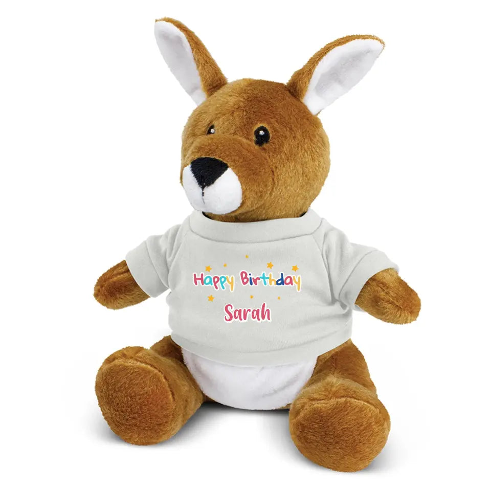 Personalised Kangaroo Plush Toy With 