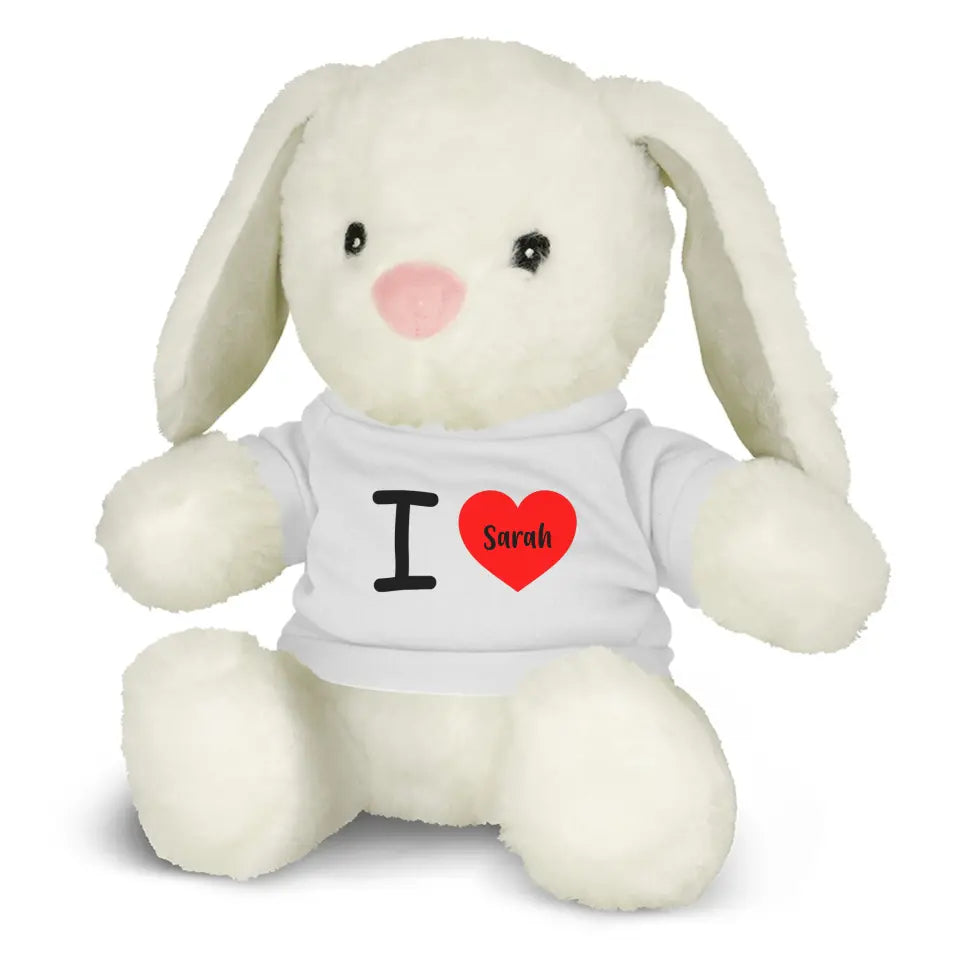 Personalised Rabbit Plush Toy With 