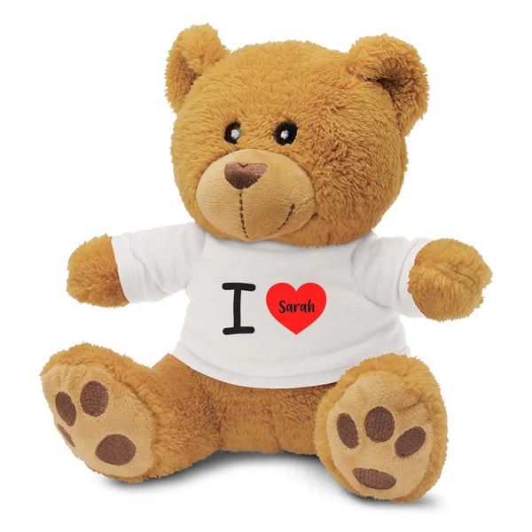 Personalised Teddy Bear-Brown Plush Toy With "I Love You" Message And Custom Name