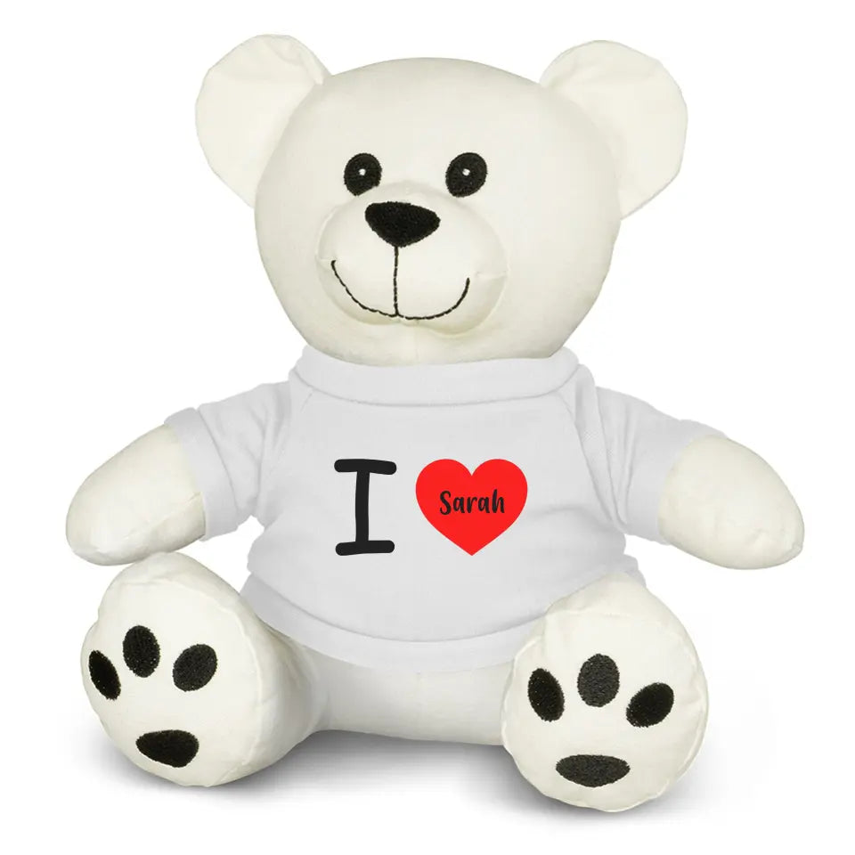 Personalised White Teddy Bear Plush Toy With 