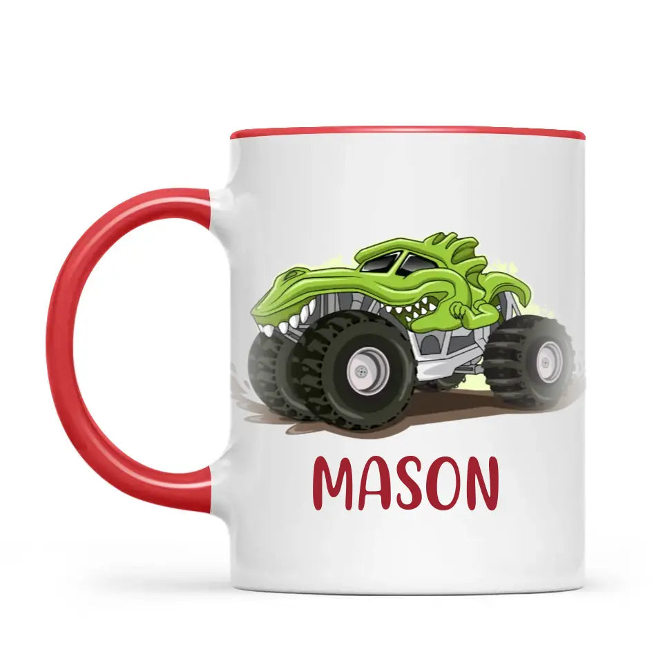 Alligator Monster Truck-Personalized Kids Mug