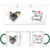 Personalised Cat Lovers Mug - Heart Frame Photo & My Best Friend Quote - Custom Pet Gift - 11oz Ceramic - NZ Made