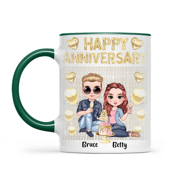Personalised Anniversary Mug – Fully Customisable for Any Couple