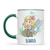 Personalised Mermaid Mug - Custom Name Kids Cup - Underwater Ocean Theme - Ceramic or Enamel - 11oz, 6oz, or Camping Mug - NZ Made