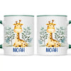 Personalised Giraffe Mug - Custom Name Kids Cup - Safari Animal Theme - Ceramic or Enamel - 11oz, 6oz, or Camping Mug - NZ Made