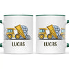 Personalised Dump Truck Mug - Custom Name Kids Cup - Construction Vehicle Theme - Ceramic or Enamel - 11oz, 6oz, or Camping Mug - NZ Made