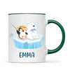 Personalised Penguin & Polar Bear Mug - Custom Name Kids Cup - Cute Arctic Animal Friends Design - 11oz or 6oz - NZ Made