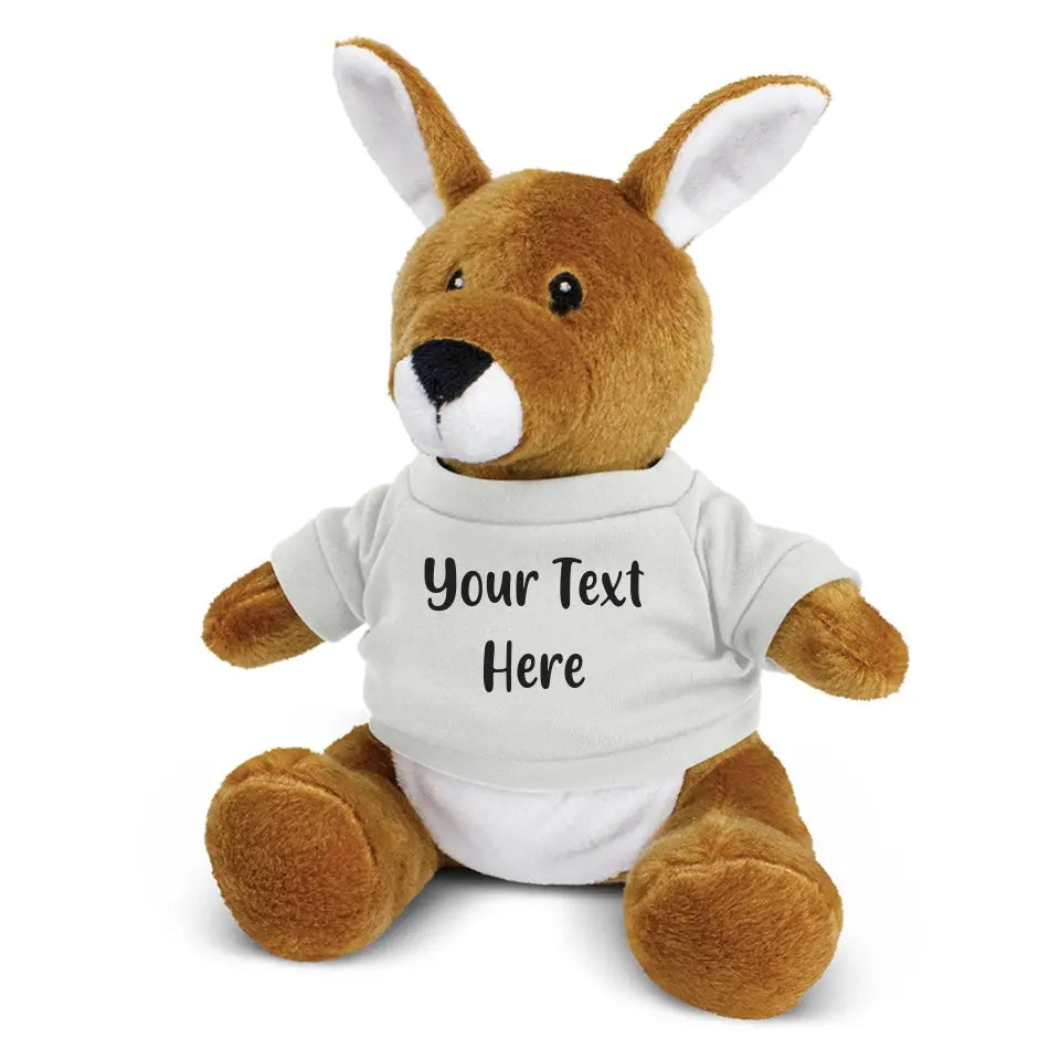 Personalised Kangaroo Plush Toy With Your Text