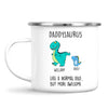 Personalised Daddysaurus Mug - Custom Dinosaur Dad Mug with Kids Names - Father’s Day Gift - Cute Personalised Coffee Cup for Dad