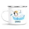 Personalised Penguin & Polar Bear Mug - Custom Name Kids Cup - Cute Arctic Animal Friends Design - 11oz or 6oz - NZ Made