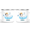 Personalised Penguin & Polar Bear Mug - Custom Name Kids Cup - Cute Arctic Animal Friends Design - 11oz or 6oz - NZ Made