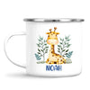 Personalised Giraffe Mug - Custom Name Kids Cup - Safari Animal Theme - Ceramic or Enamel - 11oz, 6oz, or Camping Mug - NZ Made