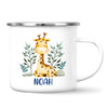 Personalised Giraffe Mug - Custom Name Kids Cup - Safari Animal Theme - Ceramic or Enamel - 11oz, 6oz, or Camping Mug - NZ Made