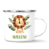 Personalised Lion Mug - Custom Name Kids Cup - Safari Animal Theme - Ceramic or Enamel - 11oz, 6oz, or Camping Mug - NZ Made