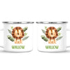 Personalised Lion Mug - Custom Name Kids Cup - Safari Animal Theme - Ceramic or Enamel - 11oz, 6oz, or Camping Mug - NZ Made