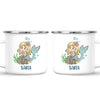 Personalised Mermaid Mug - Custom Name Kids Cup - Underwater Ocean Theme - Ceramic or Enamel - 11oz, 6oz, or Camping Mug - NZ Made