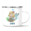 Personalised Mermaid Mug - Custom Name Kids Cup - Underwater Ocean Theme - Ceramic or Enamel - 11oz, 6oz, or Camping Mug - NZ Made