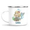 Personalised Mermaid Mug - Custom Name Kids Cup - Underwater Ocean Theme - Ceramic or Enamel - 11oz, 6oz, or Camping Mug - NZ Made
