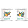 Personalised Drum Set Mug - Custom Name Kids Cup - Music Lover Gift - Ceramic or Enamel - 11oz, 6oz, or Camping Mug - NZ Made