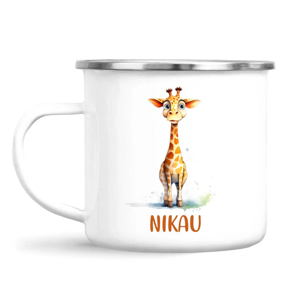 Personalised Giraffe Cup - Custom Name Kids Mug - Cute Animal Safari Gift - 11oz, 6oz or Enamel - NZ Made