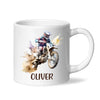 Personalised with Name, Motocross Dirt Bike Kids Mug – Customised Off-Road Motorbike Cup for Children – Available in 11oz, 6oz & Enamel Options