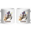 Personalised with Name, Motocross Dirt Bike Kids Mug – Customised Off-Road Motorbike Cup for Children – Available in 11oz, 6oz & Enamel Options