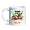Personalised with Name, Bulldozer Kids Mug – Customised Construction-Themed Cup – Available in 11oz, 6oz & Enamel Options