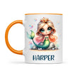 Personalised with Name, Mermaid Princess Kids Mug – Custom Ocean Fantasy Cup for Children – Available in 11oz, 6oz & Enamel
