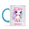 Personalised with Name, Pastel Unicorn Kids Mug – Custom Unicorn Cup for Children – Available in 11oz, 6oz & Enamel