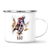 Personalised with Name, Motocross Rider Kids Mug – Customised Dirt Bike Racing Cup for Children – Available in 11oz, 6oz & Enamel Options