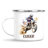 Personalised with Name, Motocross Dirt Bike Kids Mug – Customised Off-Road Motorbike Cup for Children – Available in 11oz, 6oz & Enamel Options