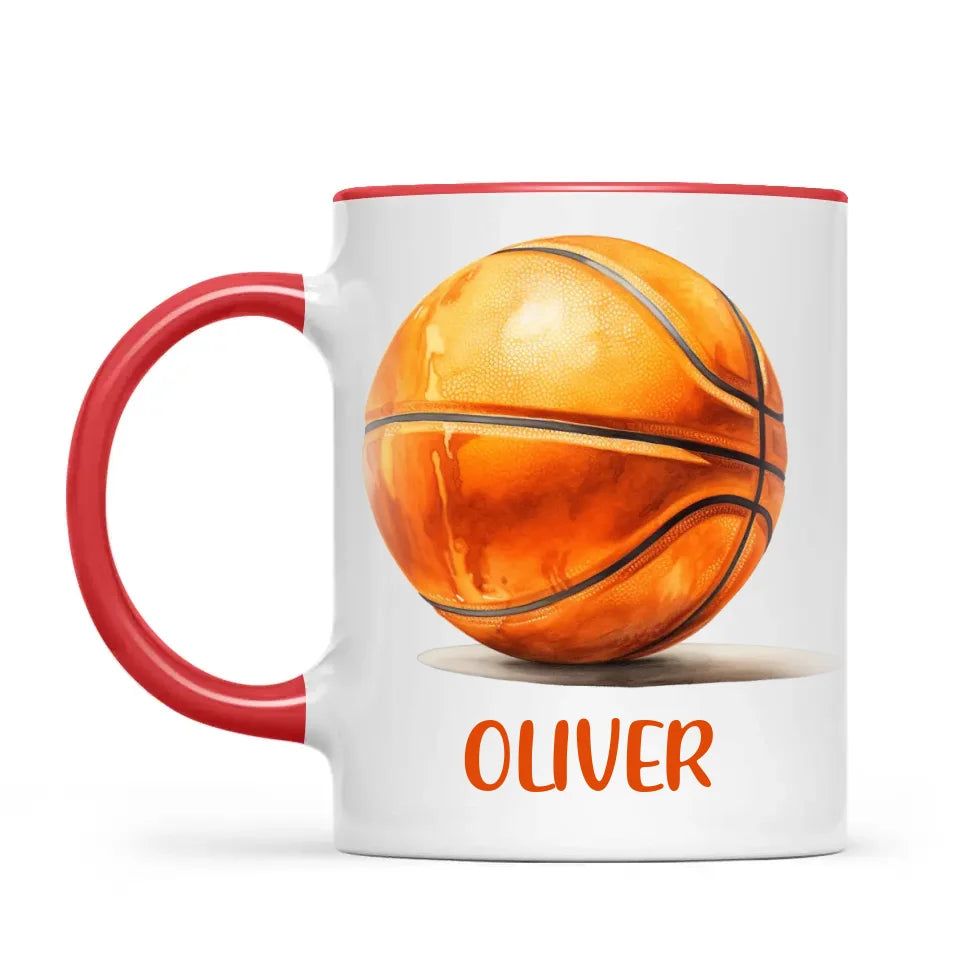Personalised Kids Basketball Mug β Custom Name Gift for Young Players