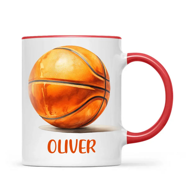 Personalised Kids Basketball Mug β Custom Name Gift for Young Players