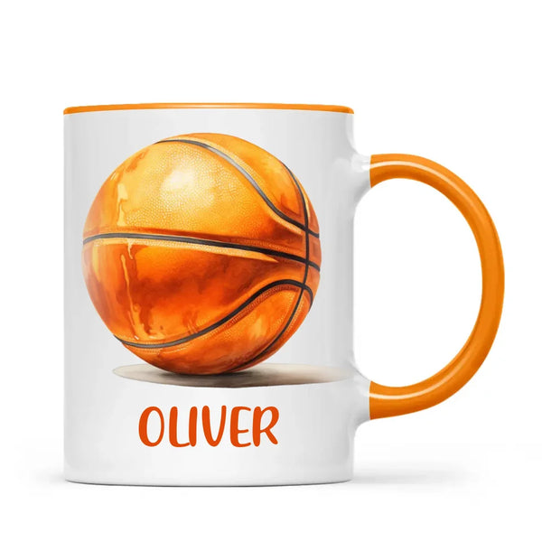 Personalised Kids Basketball Mug β Custom Name Gift for Young Players
