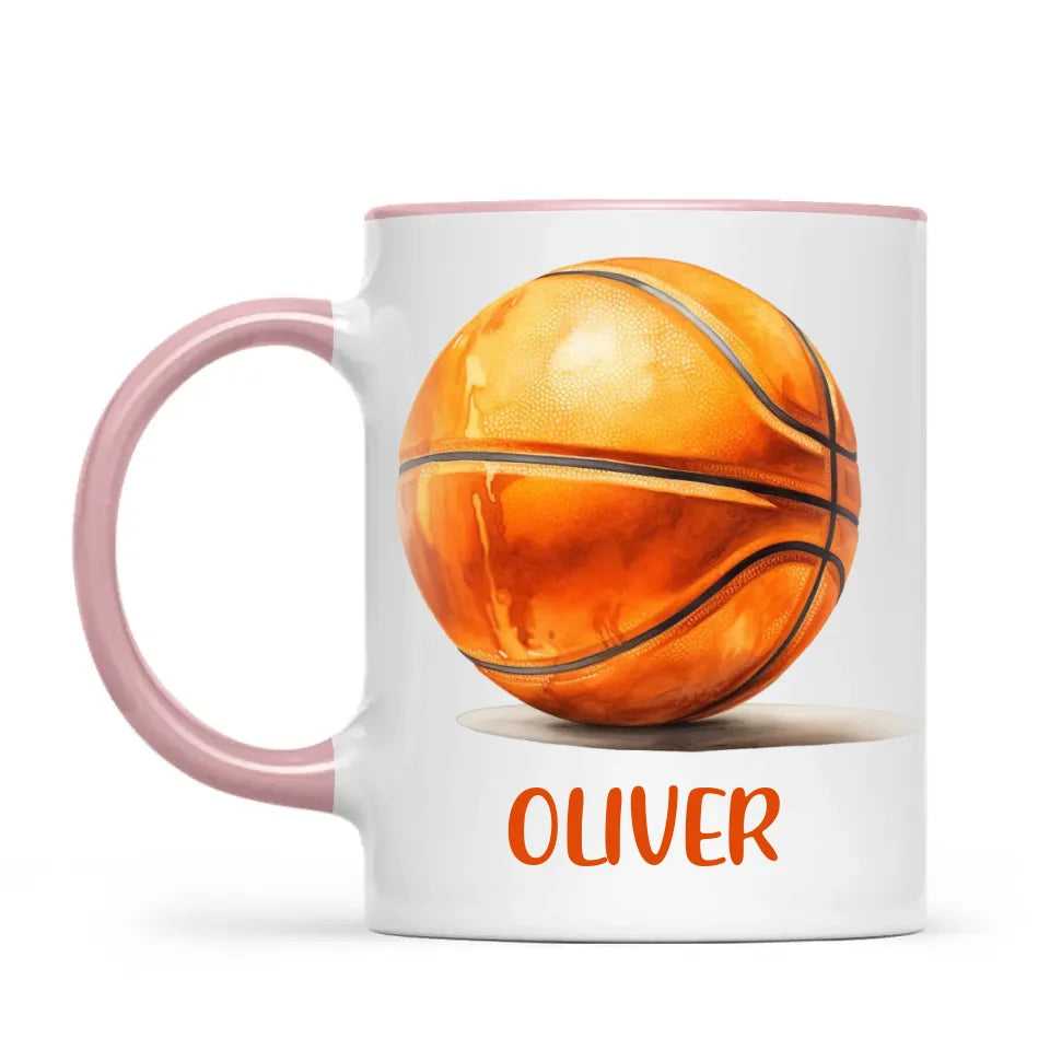 Personalised Kids Basketball Mug β Custom Name Gift for Young Players