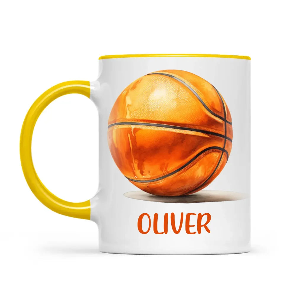 Personalised Kids Basketball Mug β Custom Name Gift for Young Players