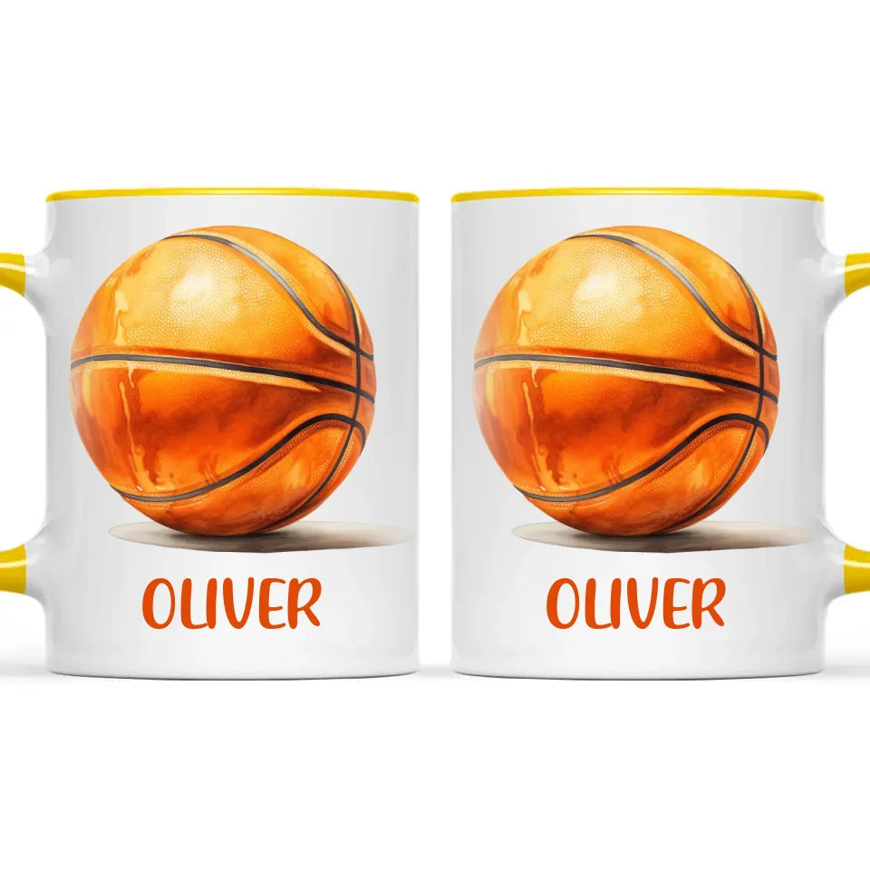 Personalised Kids Basketball Mug β Custom Name Gift for Young Players