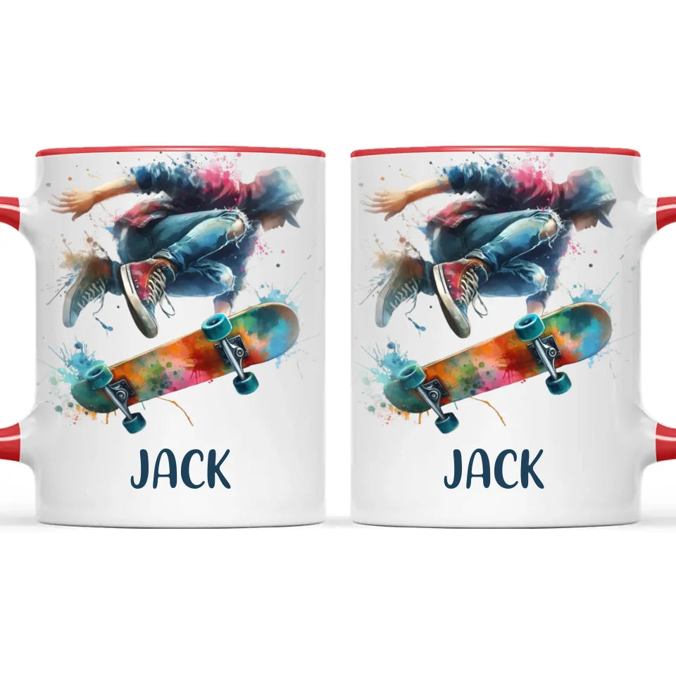 Custom Skateboarding Mug for Kids β Personalised Street Style Gift