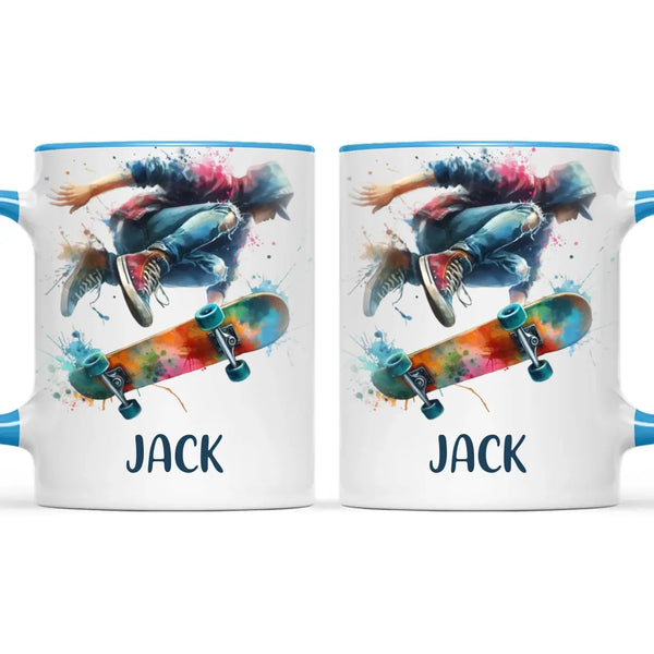 Custom Skateboarding Mug for Kids β Personalised Street Style Gift