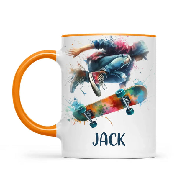 Custom Skateboarding Mug for Kids β Personalised Street Style Gift