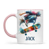 Custom Skateboarding Mug for Kids β Personalised Street Style Gift