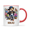 Personalised Kids Skateboarding Mug β Custom Urban Teddy Bear Design