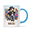 Personalised Kids Skateboarding Mug β Custom Urban Teddy Bear Design