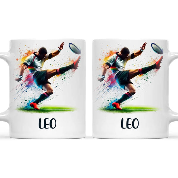 Custom Kids Rugby Mug β Personalised Name Gift for Young Rugby Fans
