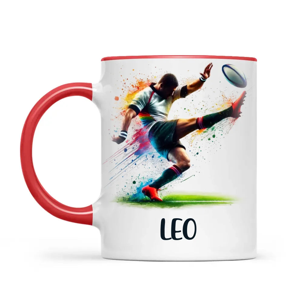 Custom Kids Rugby Mug β Personalised Name Gift for Young Rugby Fans