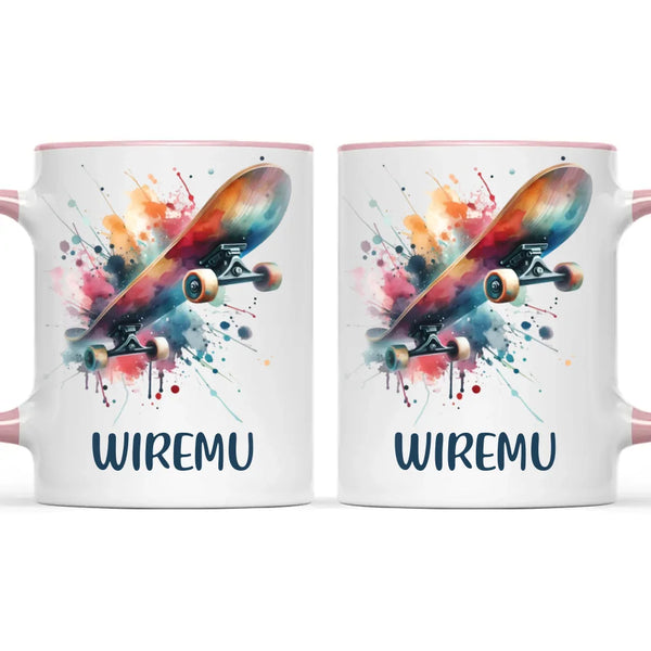 Personalised Kids Skateboarding Mug β Custom Name Gift for Young Skaters