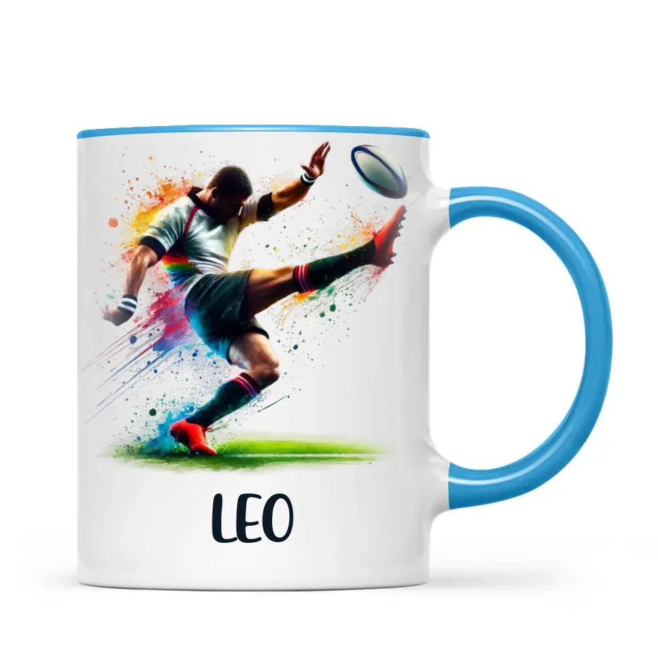 Custom Kids Rugby Mug β Personalised Name Gift for Young Rugby Fans