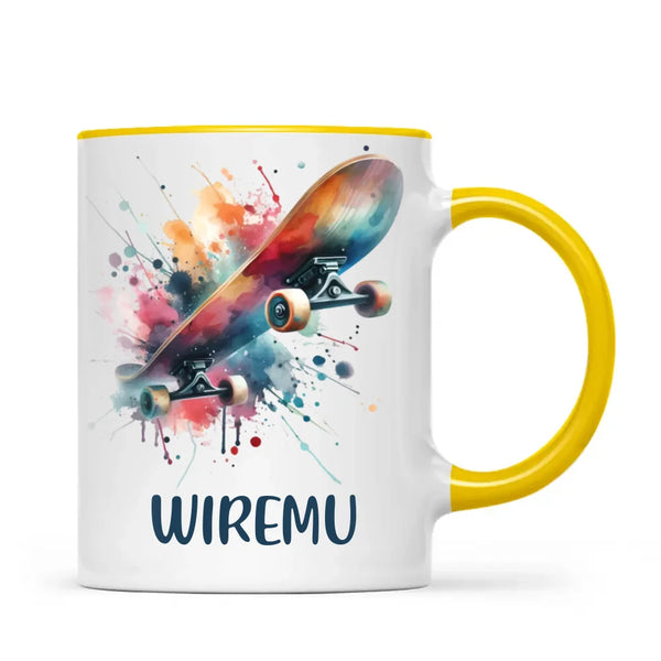 Personalised Kids Skateboarding Mug β Custom Name Gift for Young Skaters
