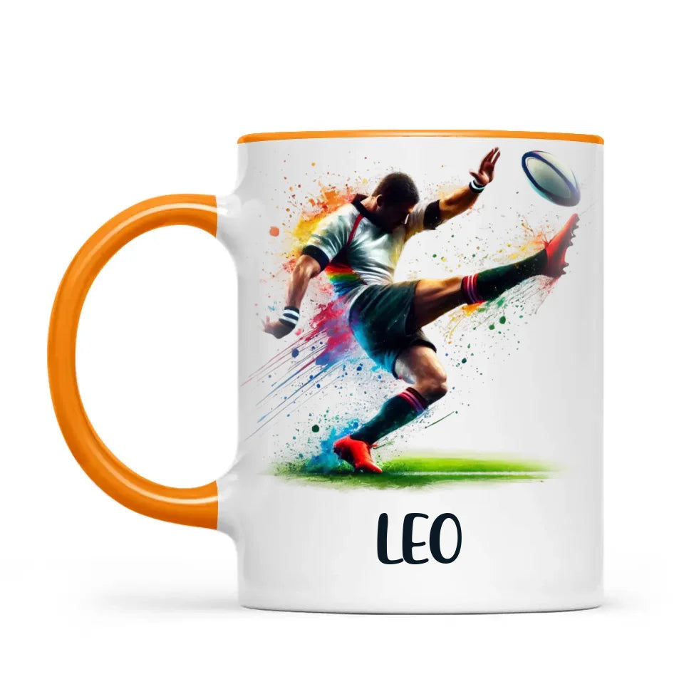 Custom Kids Rugby Mug β Personalised Name Gift for Young Rugby Fans